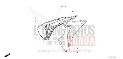 RADIATOR SHROUD (CRF250R/CRF250RWE) CRF250RS de 2025